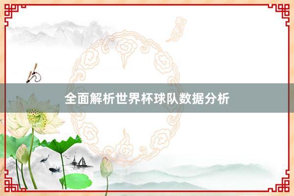 全面解析世界杯球队数据分析