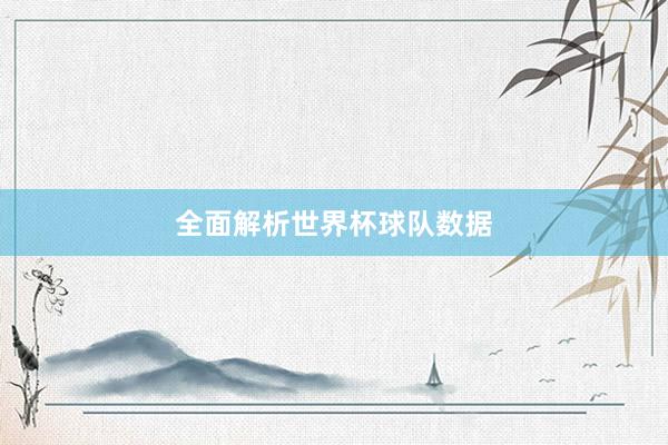 全面解析世界杯球队数据