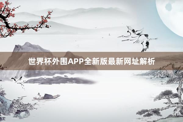 世界杯外围APP全新版最新网址解析